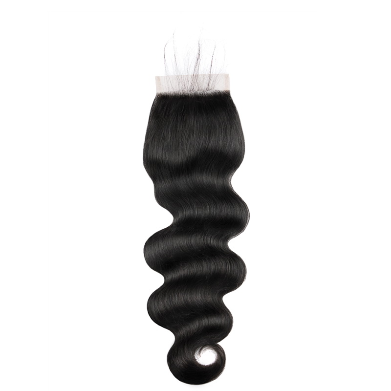 Stema Hair 4x4 Medium Brown Lace Closure Body Wave Virgin Hair